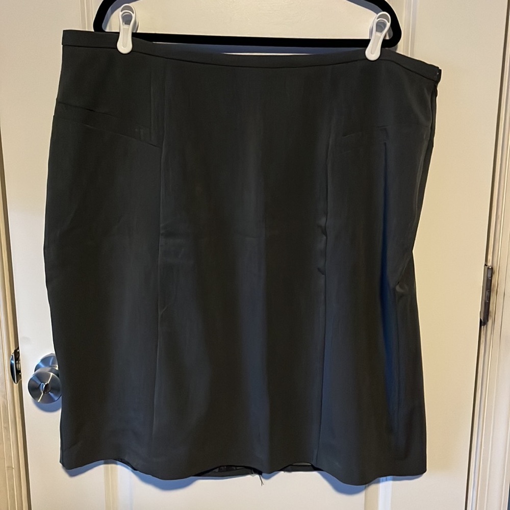 Gray skirt suit
